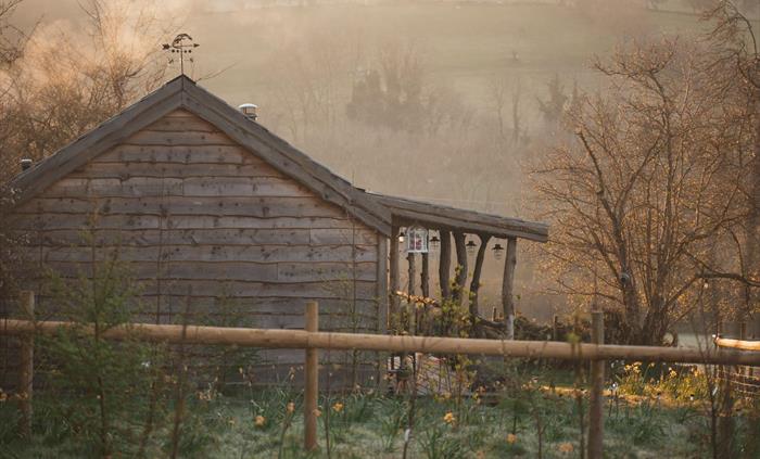 Peeking out from the mist from the hills